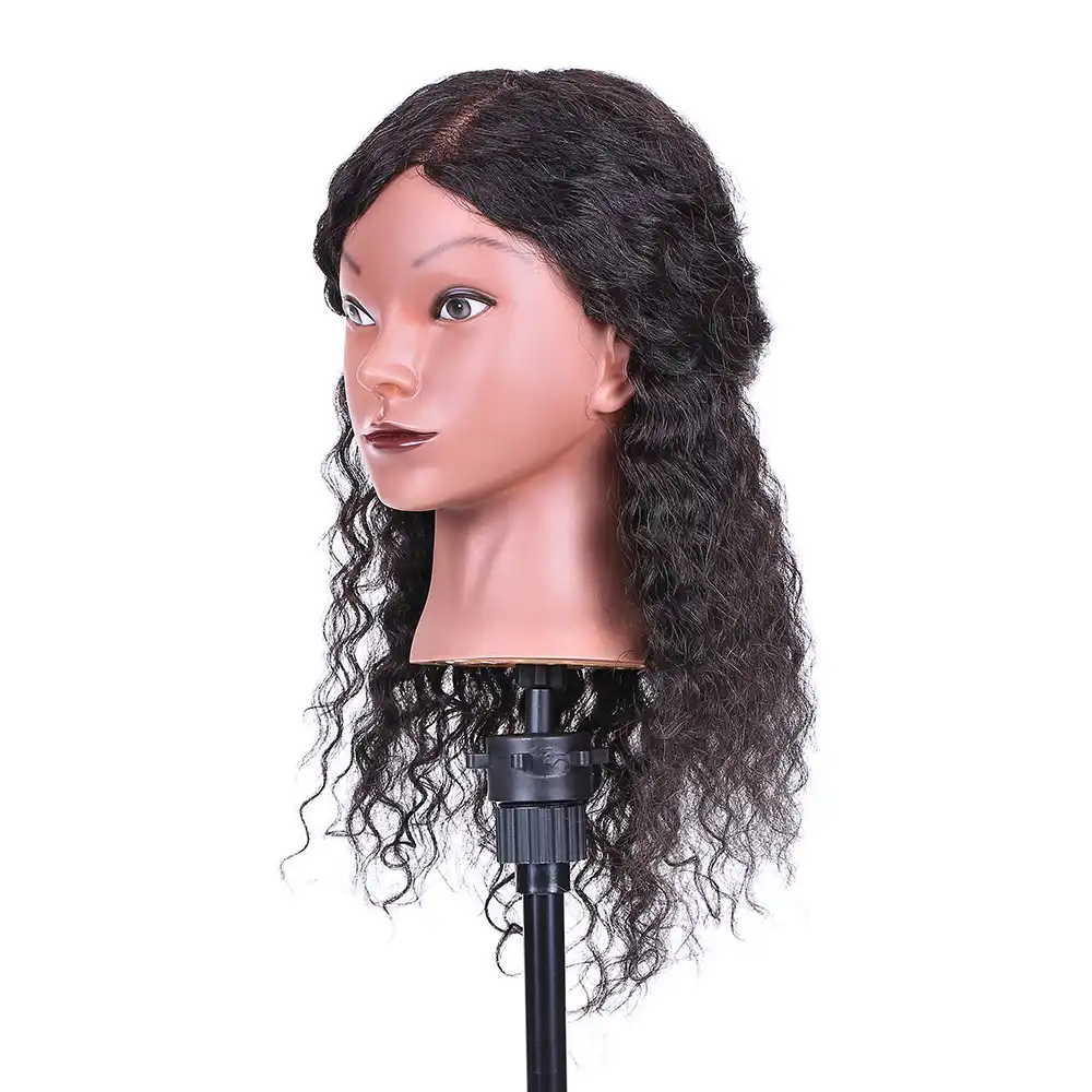 doll head with hair to practice braiding