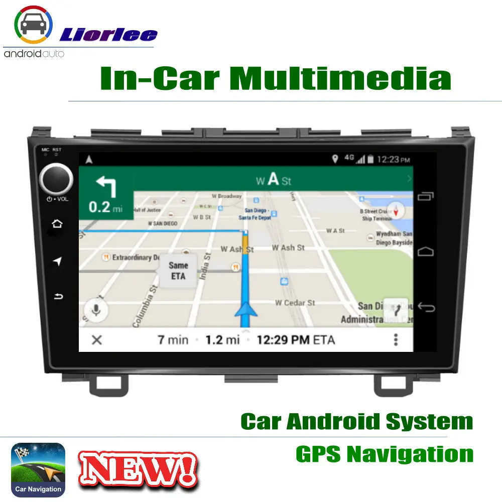 Cheap For Honda CR-V CRV 2006~2012 GPS Navigation Carplayer Android System RockChip PX5 1080P 9" HD IPS LCD Screen Radio Head Unit 1