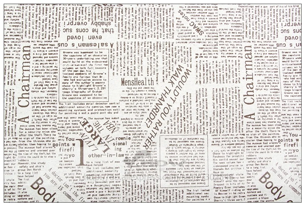 Печати Английская Газета старинные ткани льняные Ткани Для Скатертей Подушка Подушка Белья Ткань 150*50 см М2