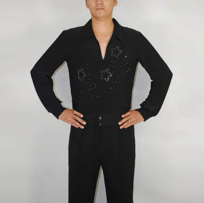 2016 Rushed Men Led Costume Standard Ballroom Dress Long Sleeve Male