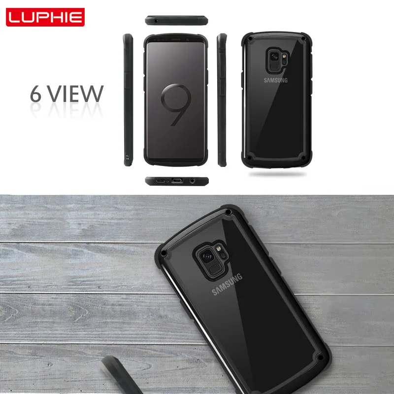LUPHIE Роскошный прозрачный чехол для samsung Galaxy S9 S8 Plus Note 9 противоударный чехол с "воздушной подушкой" для samsung S8 S9 прозрачный чехол s