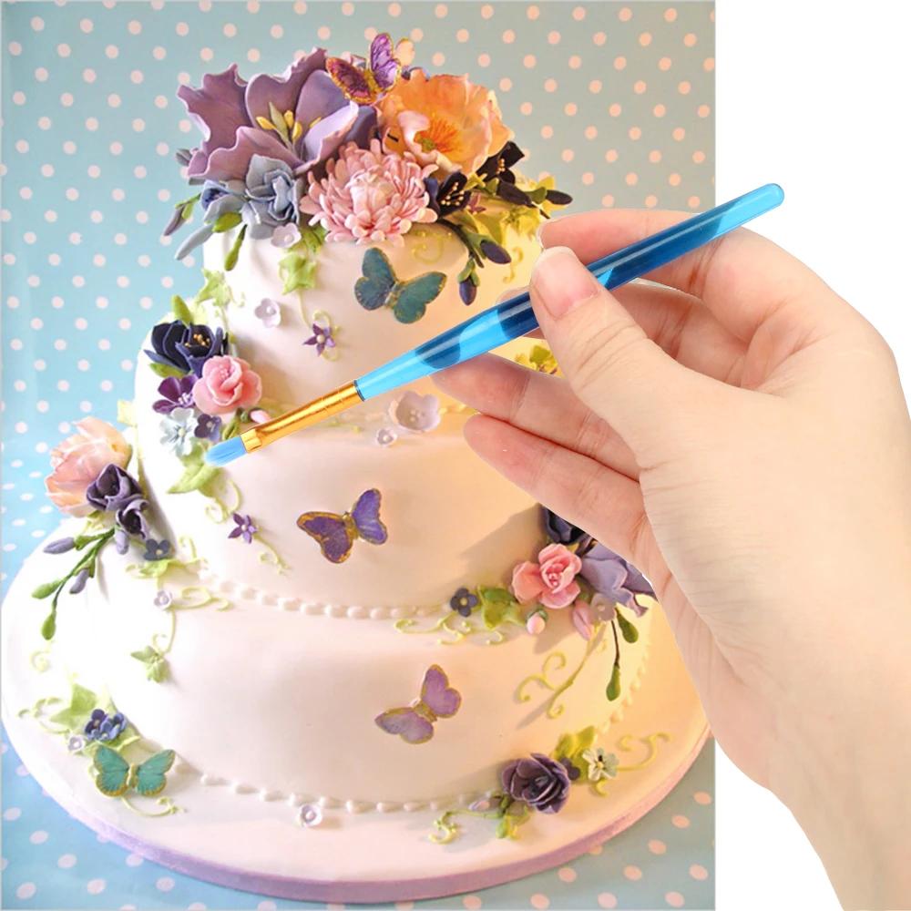6Pcs//Set Cake Icing Decorating Painting Brushes Fondant Sugarcraft Tools QK