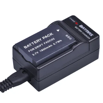 

Batmax 1800mAh 1Pc FXDC02 Camera Battery+ Digital charger for Drift 72-011-00 FXDC02 CFXDC02 HD Ghost Ghost-S HD720 camera