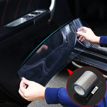 

Car Styling 15*100cm Rhino Skin Car Protective Film Anti-kick Film Transparent Invisible Car Bumper Hood Paint Protect Sticker