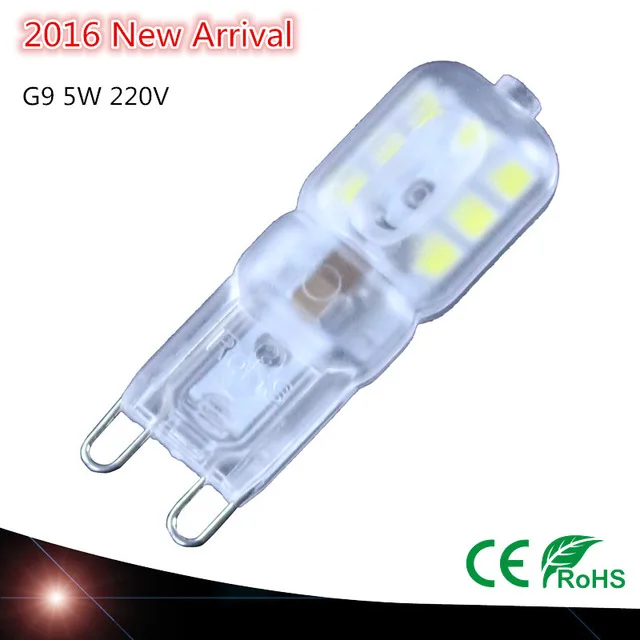 1 шт. новинка 2016 светодиодная мини лампа G9 220 В 230 240 в 5 Вт светодиодные лампы SMD2835