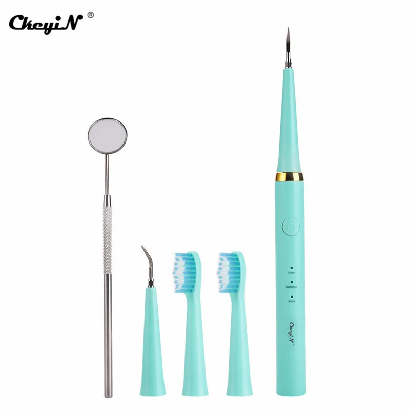 3 в 1 зуб очиститель отбеливание зубов Чистка пятен инструмент для удаления зубного камня Remover Зубное зеркало высокочастотная вибрация зубная щетка 35