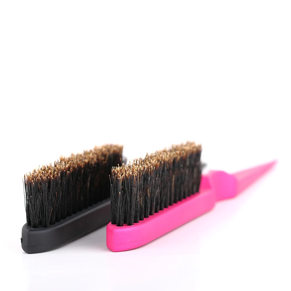High Quality Plastic Handle Natural Boar Bristle Hair Brush Fluffy Comb Hairdressing Barber Tool High Quality Plastic Handle Natural Boar Bristle Hair Brush Fluffy Comb Hairdressing Barber Tool