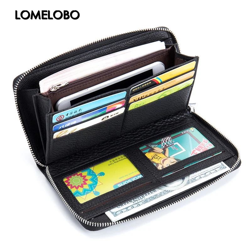 nrd.kbic-nsn.gov : Buy Lomelobo Genuine Leather Mens Clutch Wallet Designer Male Clutch Purse ...