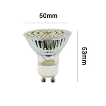 6 шт./лот Светодиодный точечный светильник, лампочка 3528 SMD чип 6 Вт GU10 основание 60 Светодиодный теплый белый AC220V Стекло корпус шкафа направленный свет Используйте Очки виртуальной реальности VR