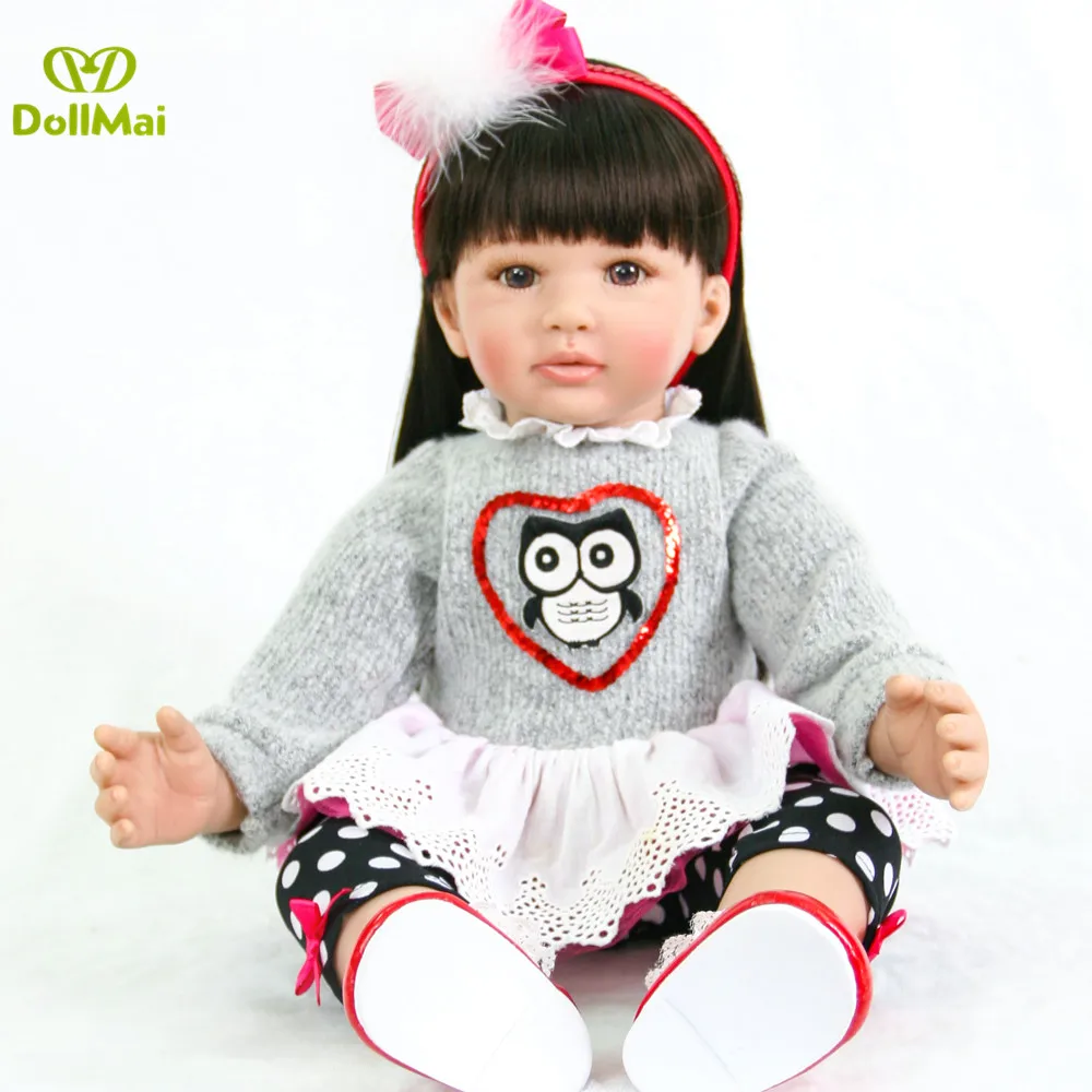 

60cm Silicone Reborn Baby Doll Toys 24inch Vinyl Princess Toddler Girl Babies Doll High Quality Birthday Gift Play House Toy