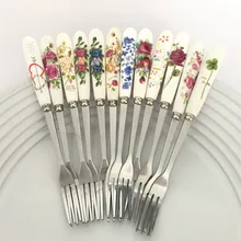Frete grátis (3 pçs/lote) utensílio de cozinha Em Aço Inoxidável Moda Garfo/156mm Osso China forquilha fruta/bolo de sobremesa garfo talheres