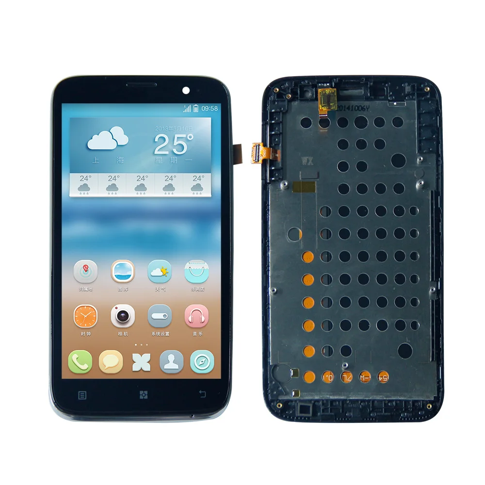 ЖК дисплей с рамкой для Lenovo A850 сенсорная панель + дигитайзер в сборе бесплатные