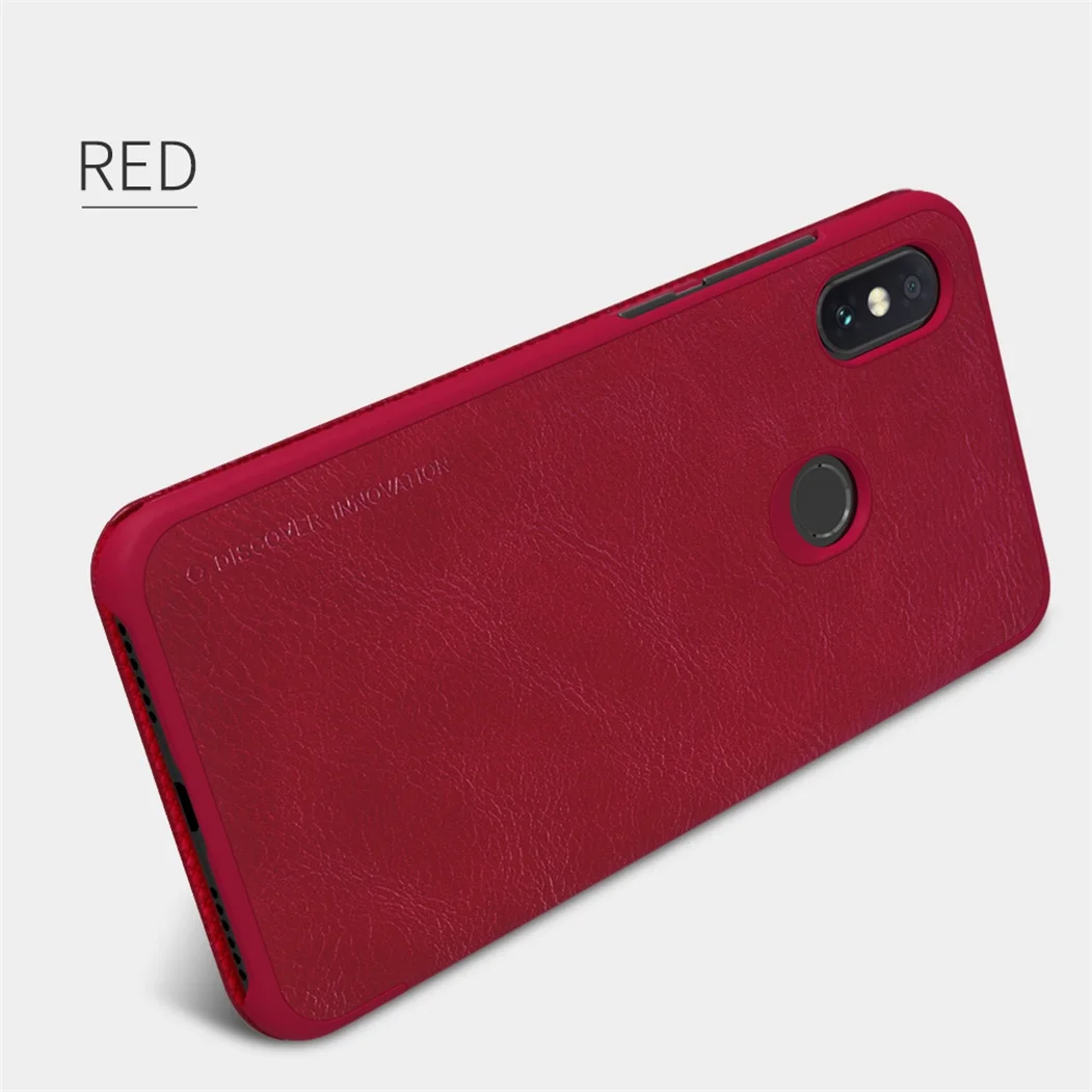 For Xiaomi Redmi Note 6 Pro Flip Case Nillkin QIN Series Leather Case Card Pocket Wallet Flip Cover for Xiaomi Redmi Note6 Pro xiaomi leather case glass