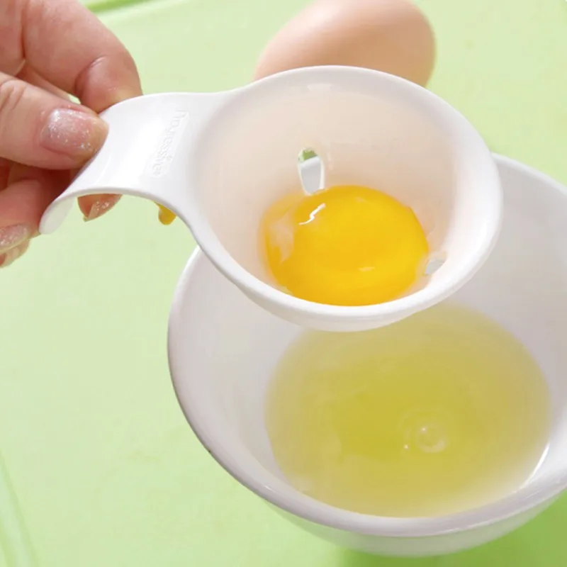 Мини Яичный желток Белый сепаратор с силиконовый держатель для яиц инструмент, разделитель кухня Accessiories
