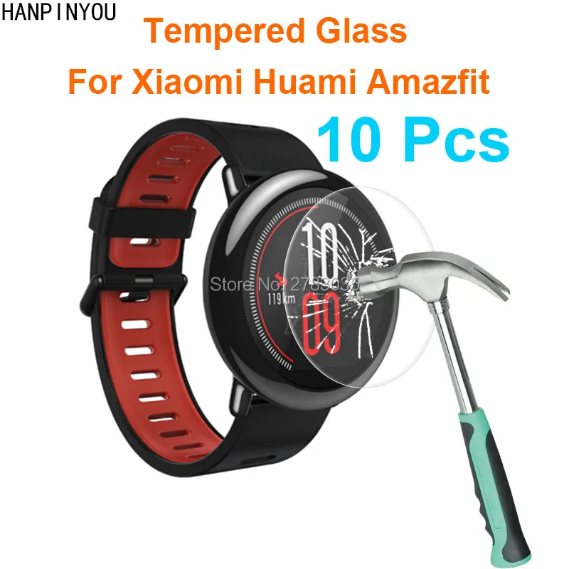 10 шт./партия для Xiaomi Huami Amazfit SmartWatch 9H твердость 2.5D Ультратонкий Закаленное Защитная стеклянная пленка для экрана