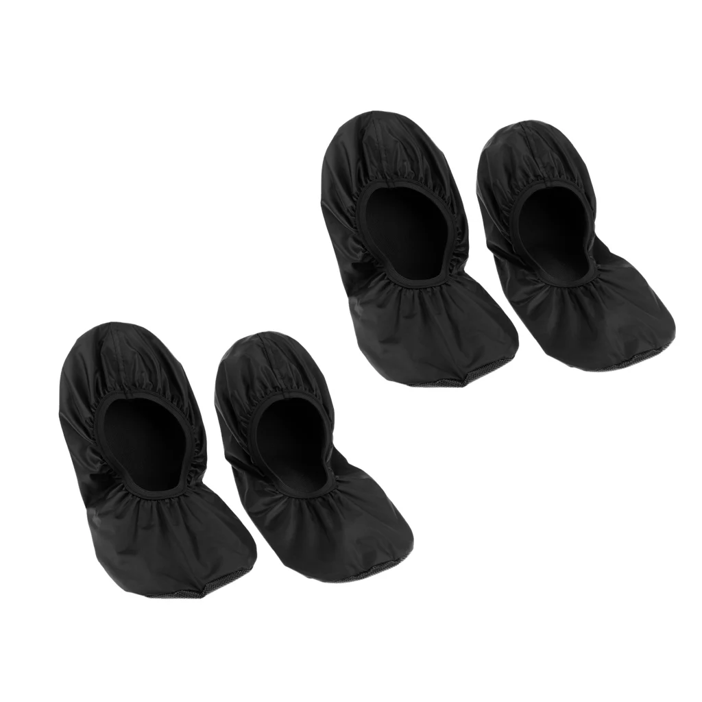 2 Pair Durable Bowling Shoe Covers Non Skid Shoe Shield - Black (XL) Waterproof Bowling Shoe Covers 