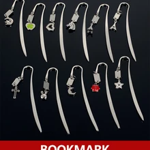 10 шт./партия, цинковая Закладка из сплава металлов, крест/Любовь Сердце/звезда/Луна Металл Bookmarks для книг, страница маркер