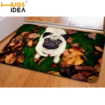 

HUGSIDEA 3D Cute Pet Dog Entrance Doormat Non-Slip Soft Flanner Kitchen Carpet Brand Rugs for Kids Bedroom Carpets Floor Mats