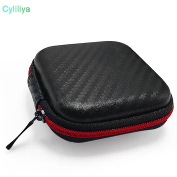 

Hot Sale EVA Black Fiber Zipper Headphones Earphone Earbuds Hard Case Storage Carrying Pouch Bag SD Card Hold Box 100pcs/lot