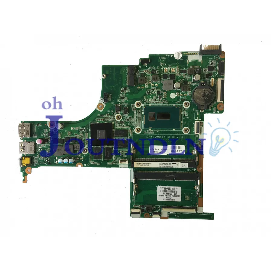 Joutndln для hp павильон 15-AB 15-это Материнская плата ноутбука 837744-601 DAX12MB1AD0 DDR3 W/I7-5500U Процессор 940 м 4 Гб GPU