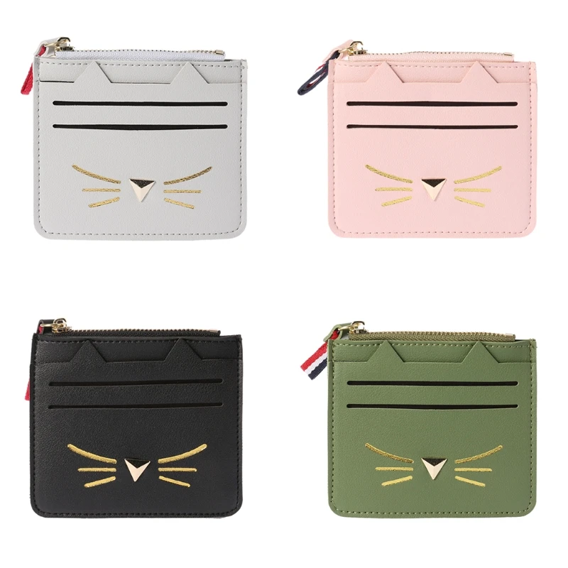 

Cat Coin Purses Women Wallets Small Cute Cartoon Animal Card Holder Key Bag Money Bags for Girls Purse Kids Children W15