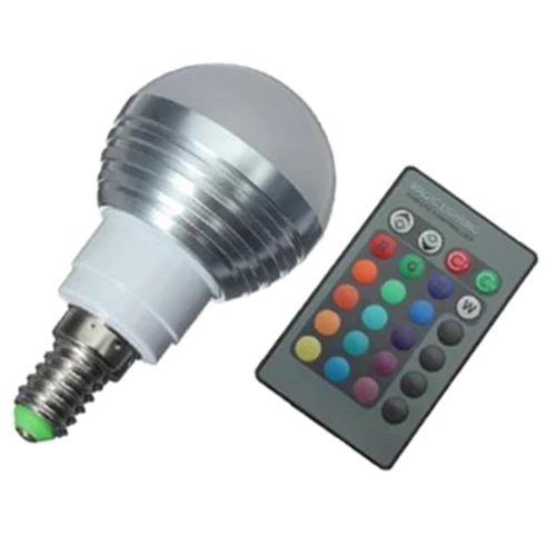1X E14 3 Вт RGB светодиодный 16 Цвет Изменение лампы лампа + ИК-пульт дистанционного Управление