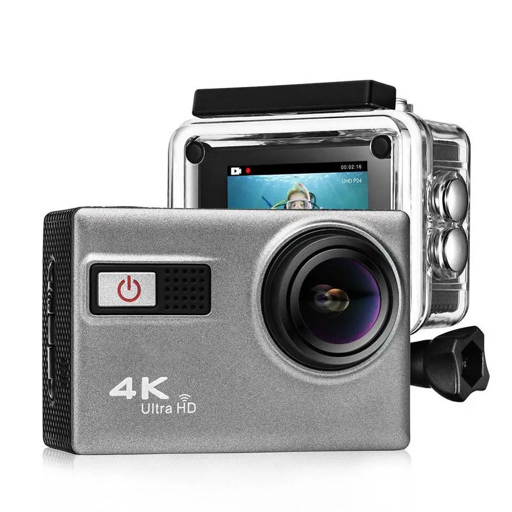 No remote (Silver) Новая версия EK F68 F68R 4K Ultra HD EIS Экшн-камера Novatek 96660 чипсет для sony IMX078 сенсор Wi-Fi Удаленная Водонепроницаемая камера - Цвет: No remote (Silver)
