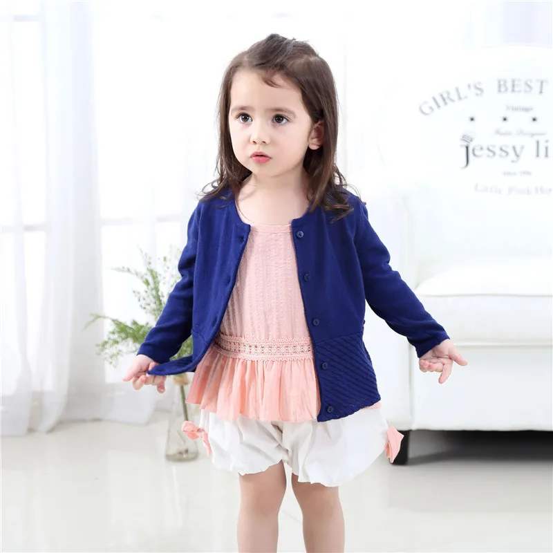 Hollow Out Baby Girls Sweater Kids Toddler Button Closure Cotton Cardigan Soft Pullover Sweet Princess Knitted Oufit Coat Comfort (3)