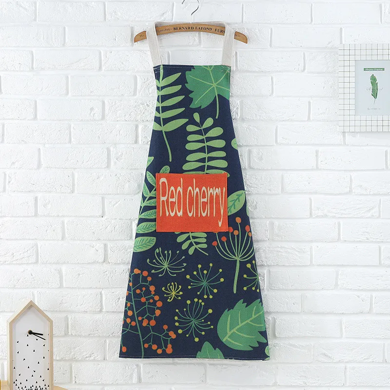 

Fabric apron cotton and linen style kitchen chores creative half-length blouse home daily necessities