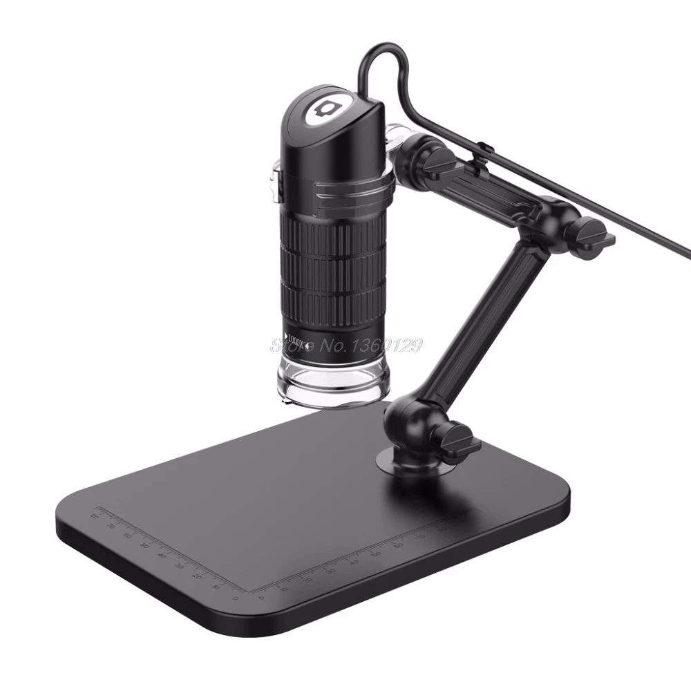 

100x USB Digital Microscope Camera Electronic Magnifier with Measure Stand and 8 LED for Industrial PCB Inspection