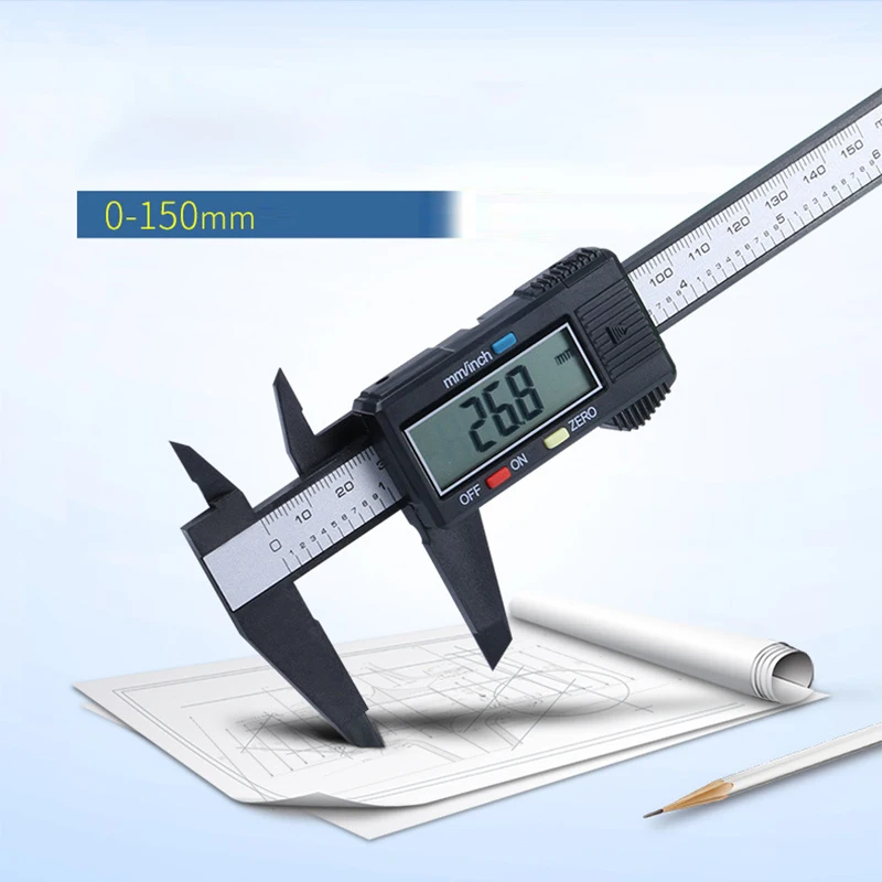 Цифровой штангенциркуль 150 мм Микрометр автоматический измерительный инструмент цифровая шкала-линейка с глубиной экрана верньерный Калибр точный инструмент