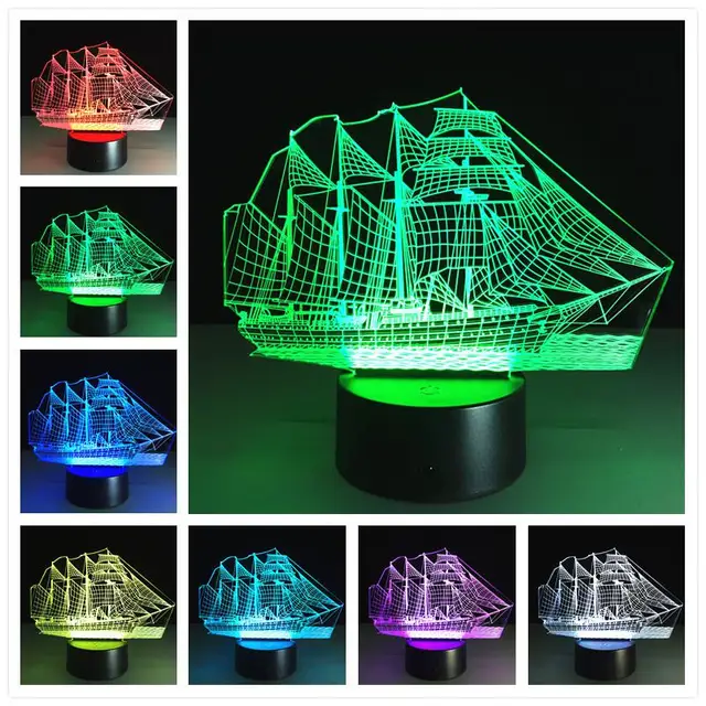 Usb 3d Lamp 3d Visual Led Night Light Touch Usb Desk Lampara As Besides ...