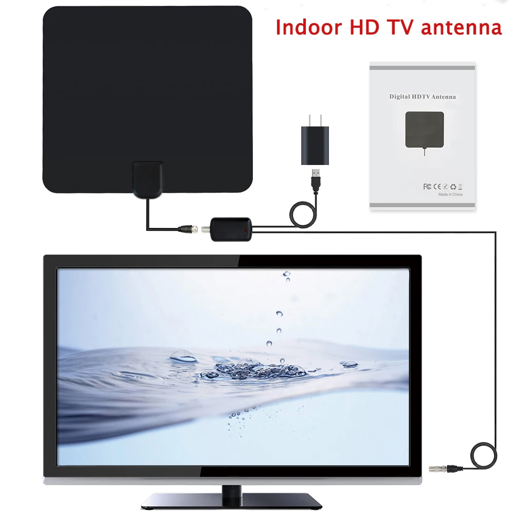 Внутренняя телевизионная антенна 1080 P высокая усилитель мощности Boost HD ТВ