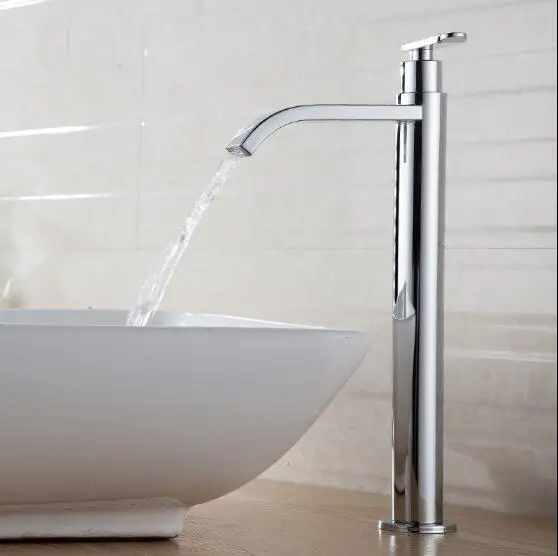 Günstig Tuqiu Becken wasserhahn Einzigen kalten bad wasserhahn becken mixer bad waschbecken wasserhahn hohe chrom messing wasserhahn für kalten wasser