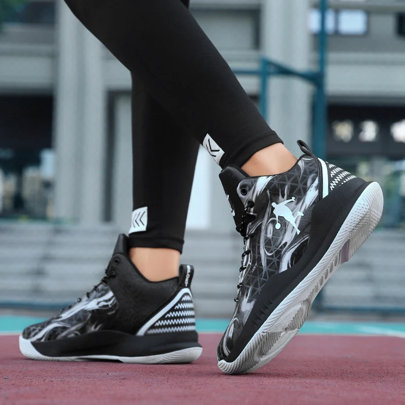 Большие размеры 37-47, мужские баскетбольные кроссовки Jordan с высоким берцем, мужские баскетбольные кроссовки, Нескользящие дышащие спортивные кроссовки Jordan