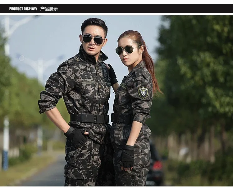 Черный ястреб камуфляж военная форма армейском куртка + брюки-карго кастрюли тактический CS Uniforme рабочей Охота Одежда Для женщин Для мужчин