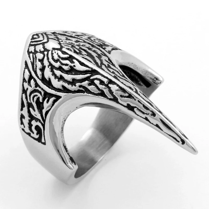 

ADOMANER Eagle 316L Stainless Steel Retro Men's Punk Ring Casting carved Rings Party High Quaqlity Jewelry Wholesale