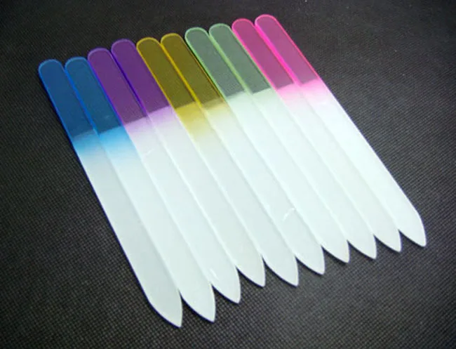 

10PCS GLASS NAIL FILES CRYSTAL NAIL BUFFER NAIL CARE 5.5" /14CM