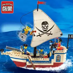 188 шт. состав Карибского моря Bounty пиратский корабль модель строительные блоки устанавливает игрушки Детский подарок