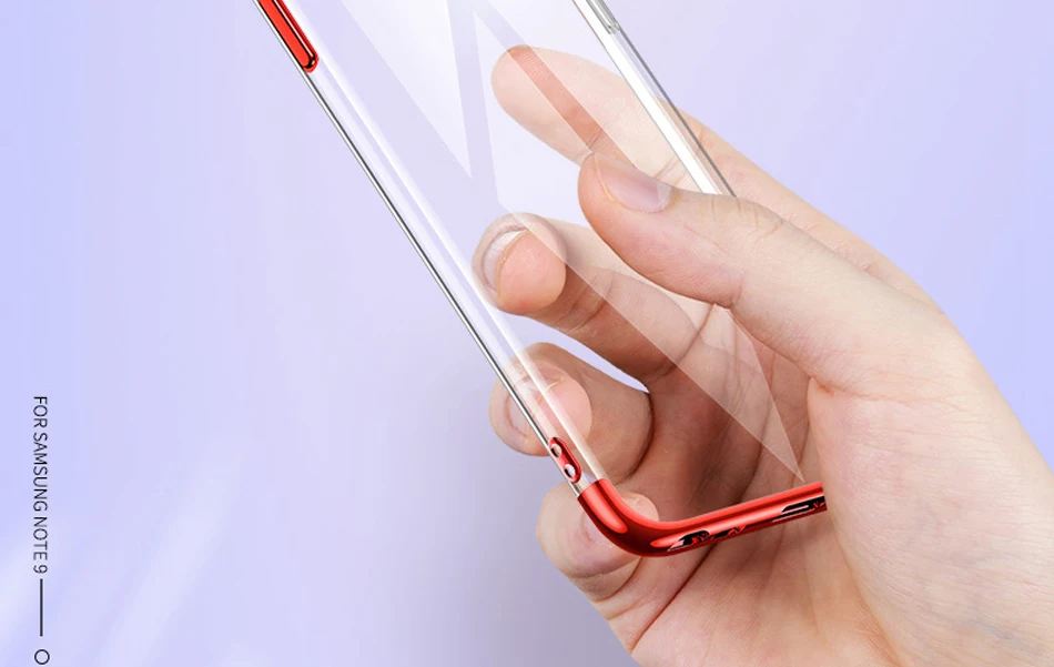 ITEUU ТПУ прозрачный гальванический чехол для телефона samsung Galaxy Note 9 Чехлы мягкая прозрачная задняя крышка роскошный