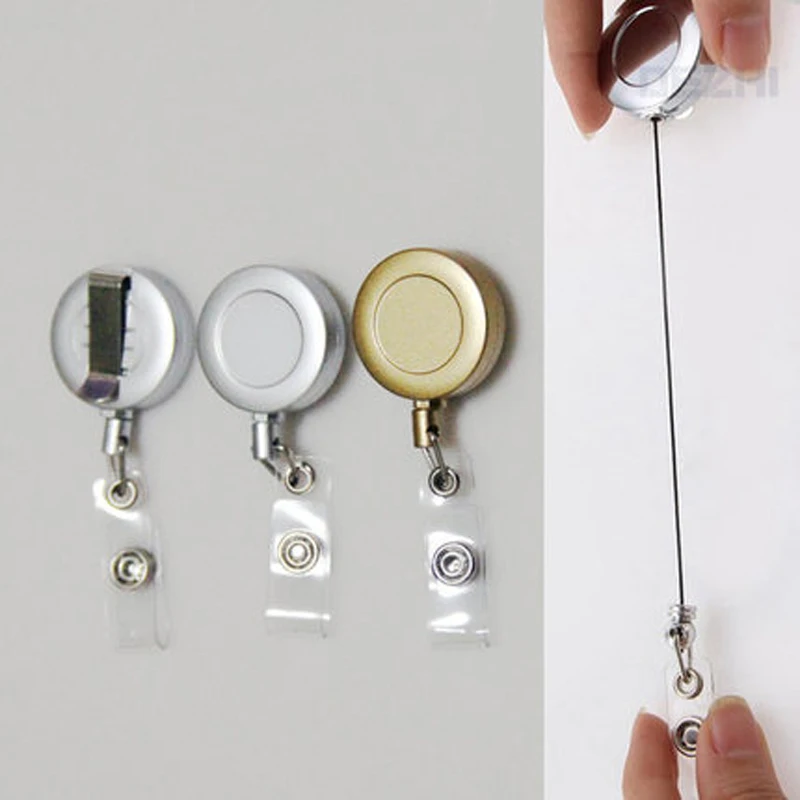 

DEZHI Metal Badge Reel for Access Card, Retractable Chain for Work Card, Testificate ID IC Card Holder Reel