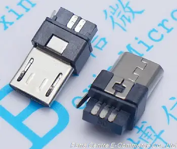 

50pcs MICRO USB USB-2.0 plug MICRO 5P Male Solder For Diy Custom Handmade free shipping