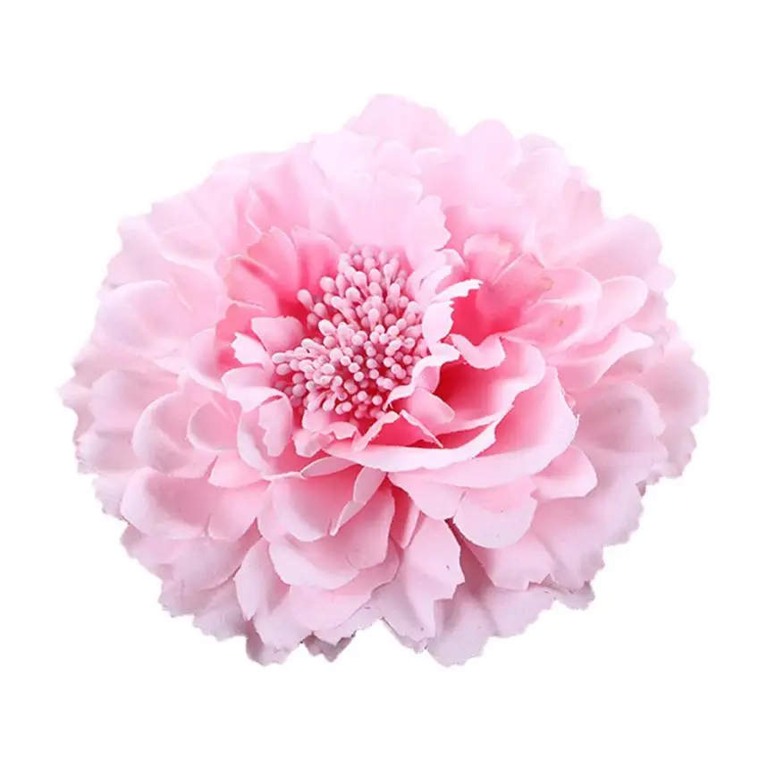 

Hot Sale Beautiful Hair Clip Flower Peony New Hair Clips Wedding Bridal Bridesmaid Prom Festival Beige Pink Hairpin Brooch
