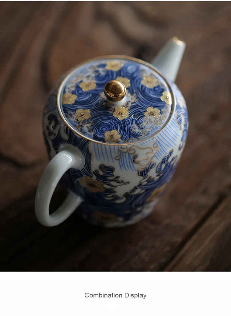 Розовый "Звездная ночь" цветной эмалированный чайник 150 мл фарфоровый чайник китайский чайный набор кунг-фу высокое качество ручная роспись Чайный сервиз