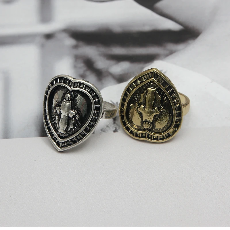 

SUKI Skeleton Punk Men Bague Silver Skull Rings Gothic Men's Crystal Charm anel caveira Zinc Alloy Ring Male Halloween Jewelry
