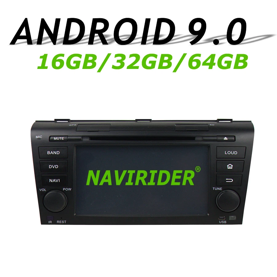 

High configuration Octa Core Android 9.0 Car GPS Multimedia For MAZDA 3 2004-2009 Car Radio bluetooth 64GB large memory