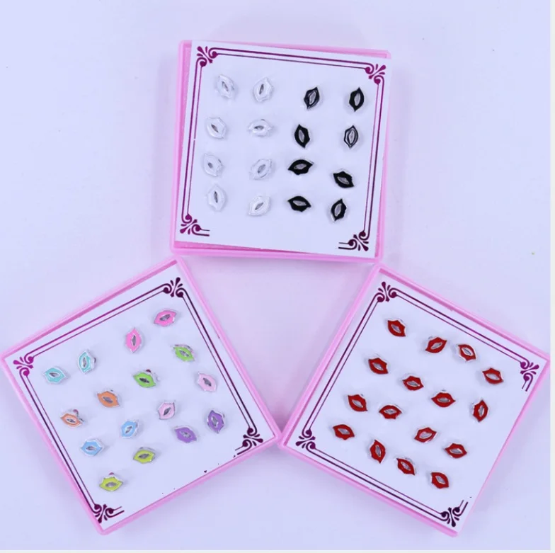 8 Pairs/set Punk Fashion Stud Earrings Set For Women
