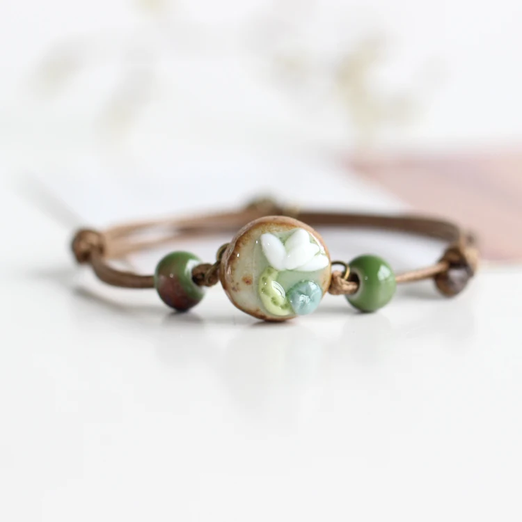 National Wind bracelet en céramique émaillée à haute température pour