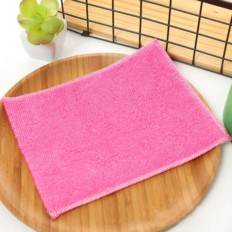 3 PCS Bamboo Rag Washing Rags For The Kitchen Cleaning Scouring Pad Dish Cloth Bamboo Washcloth Dishcloth Bamboo Napkins  (14)