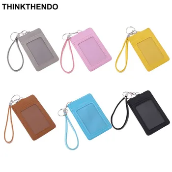 

Cute Credit Card Case Wristlet Pouch ID Holder with Keychain for Students Teens Boys Girls Women